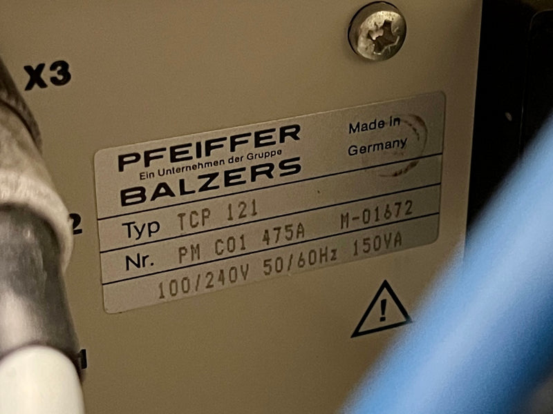 Balzers Pfeiffer TSU 060 8517 / PK D 40 603 B / TCP 121 Vacuum Pump Assembly
