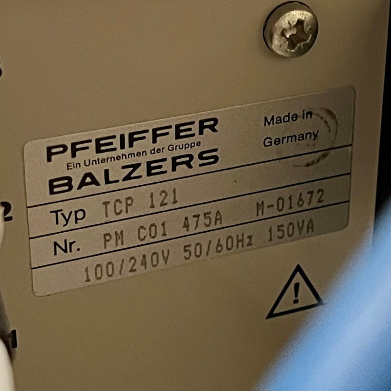 Balzers Pfeiffer TSU 060 8517 / PK D 40 603 B / TCP 121 Vacuum Pump Assembly