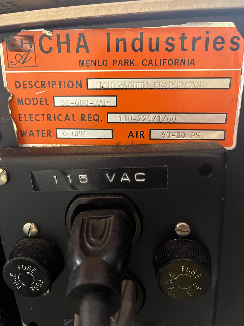 CHA 600 High Vacuum Evaporator