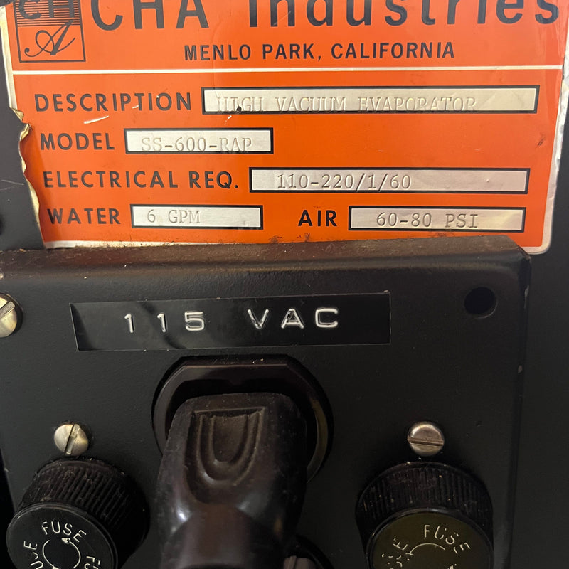 CHA 600 High Vacuum Evaporator