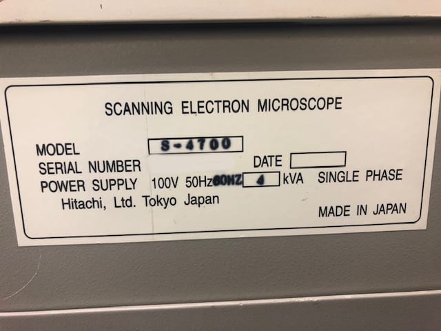 Hitachi S 4700 II FE-SEM (Field Emission Scanning Electron Microscope)
