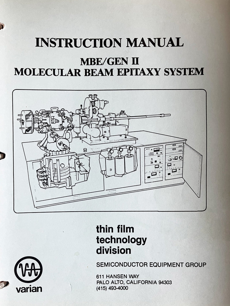 Varian Gen II MBE (Molecular Beam Epitaxy)