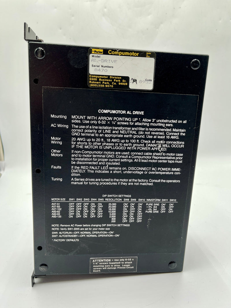Compumotor AL Drive A Series Microstep Drive