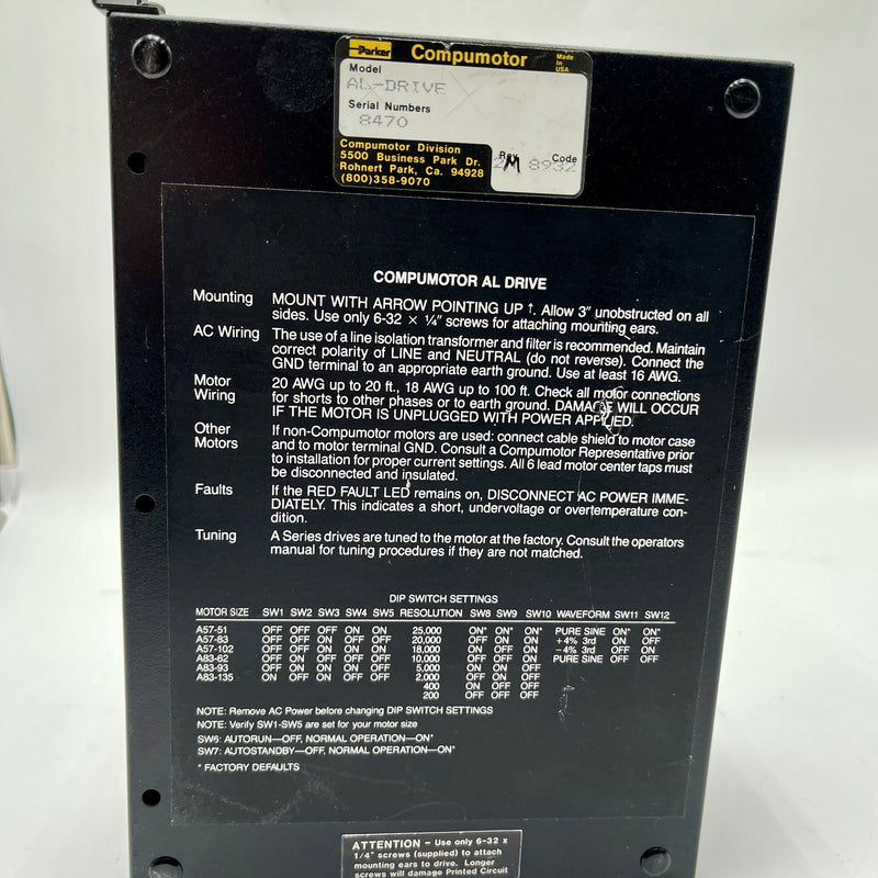 Compumotor AL Drive A Series Microstep Drive