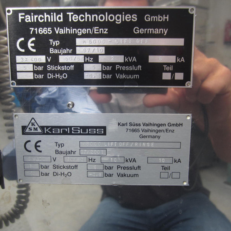 SUSS M 6000 Lift Off Machine