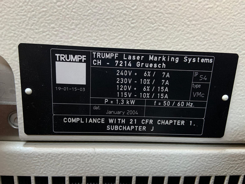 Trumpf Laser Marker
