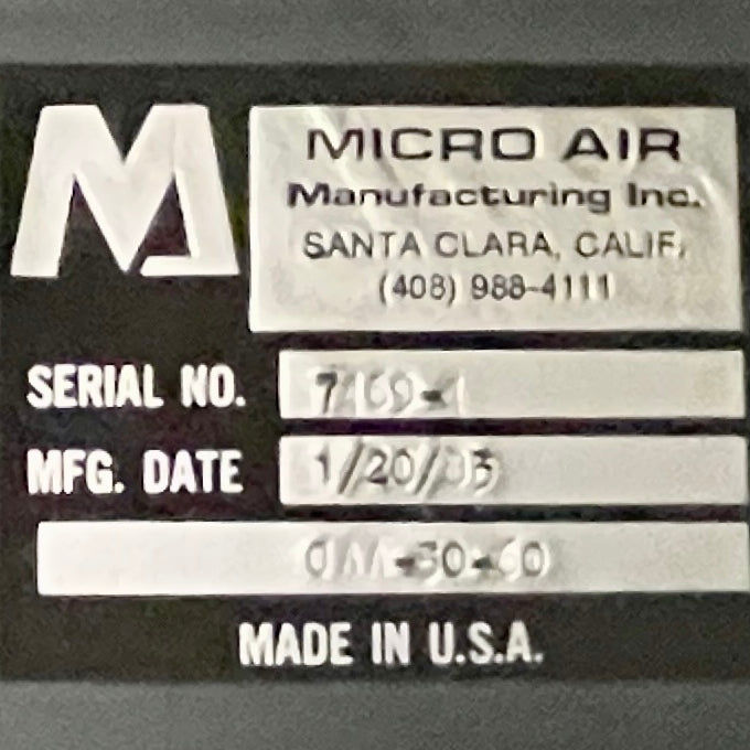 Micro Air Systems HEPA Filter Hood