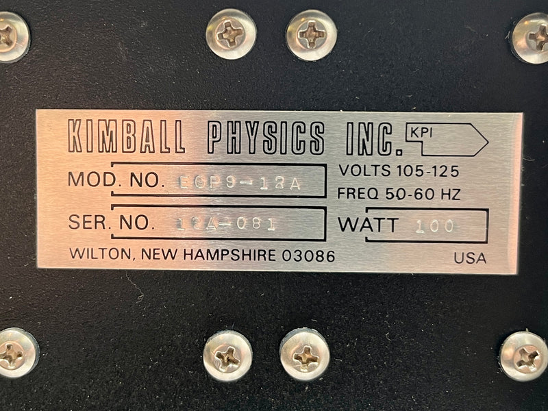 Kimball Physics EGPS 12 A Electron Gun Power Supply System