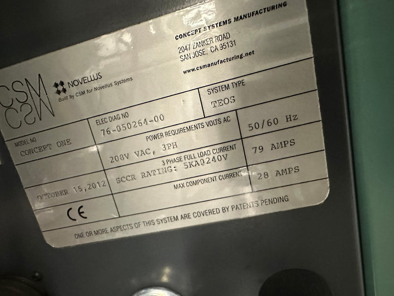 Lam / Novellus Concept One CVD (Chemical Vapor Deposition)