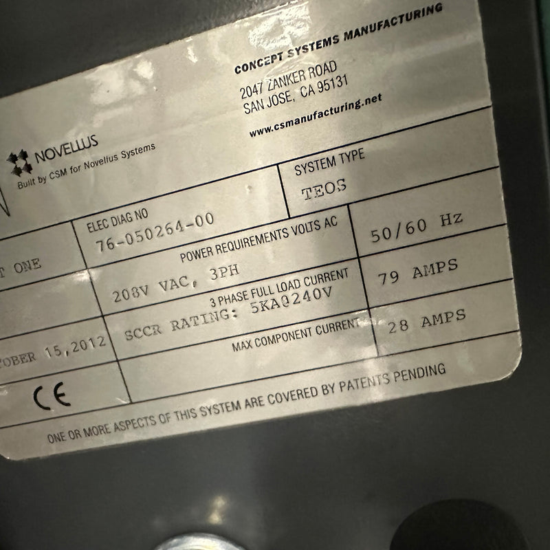Lam / Novellus Concept One CVD (Chemical Vapor Deposition)