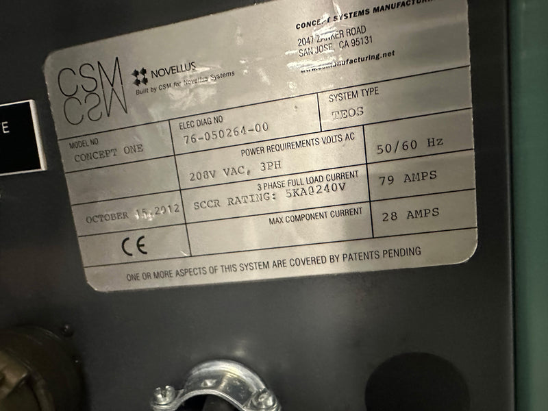 Lam / Novellus Concept One CVD (Chemical Vapor Deposition)
