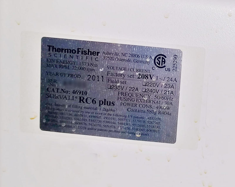 Thermo Scientific Sorvall RC 6 + Centrifuge