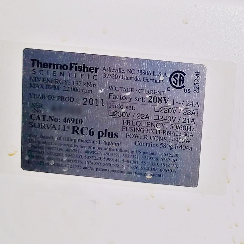 Thermo Scientific Sorvall RC 6 + Centrifuge