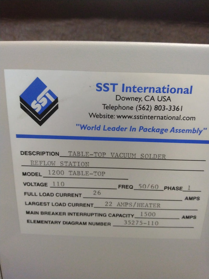 SST 1200 Tabletop Vacuum Solder