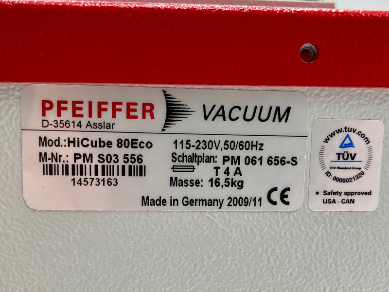 Pfeiffer Hicube 80 Eco Turbo Pump