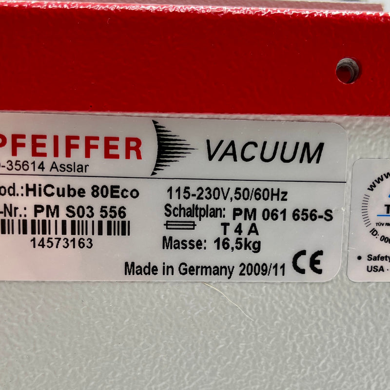 Pfeiffer Hicube 80 Eco Turbo Pump