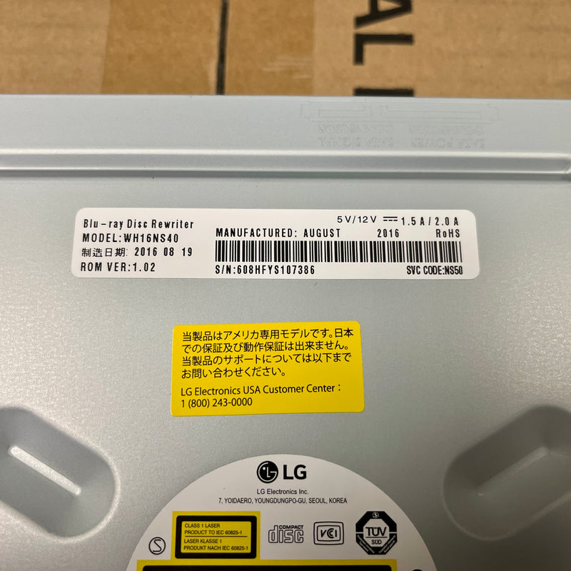 LG WH 16 NS 40 Lot of Blu-Ray Disc Drives