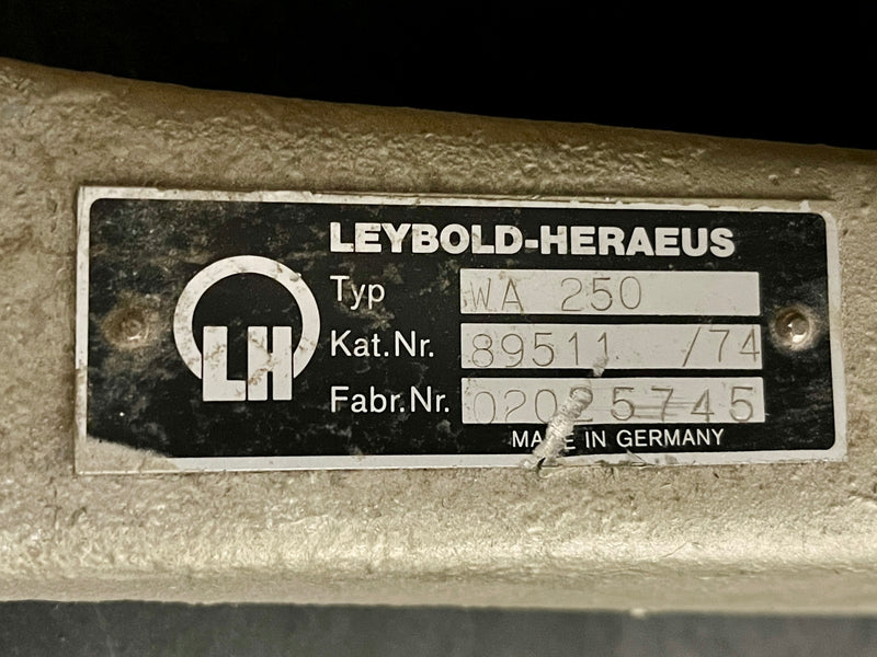 Leybold Heraeus WA 250 Vacuum Booster Pump