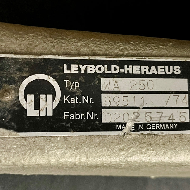 Leybold Heraeus WA 250 Vacuum Booster Pump