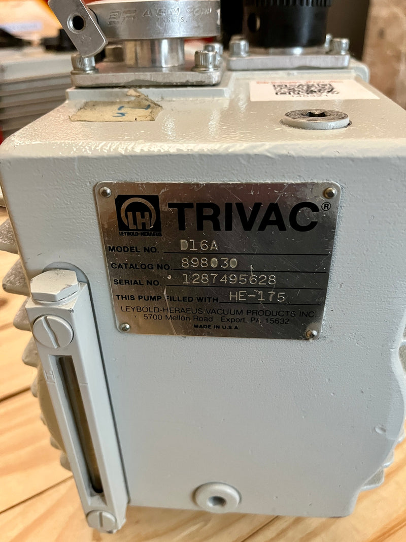 Leybold Heraeus Trivac D 16 A Vacuum Pump
