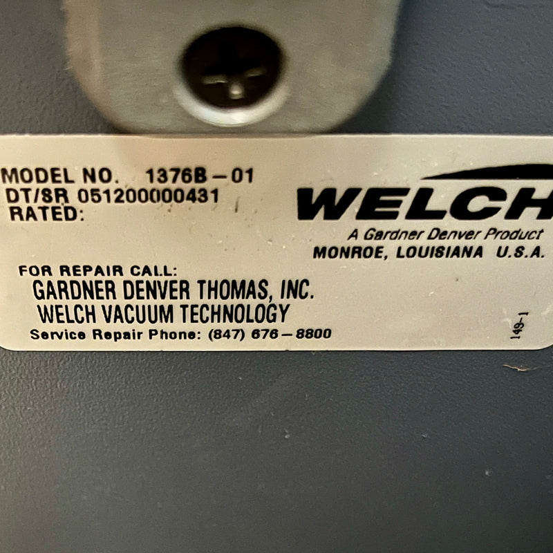 Welch DuoSeal 1376 B 01 Vacuum Pump