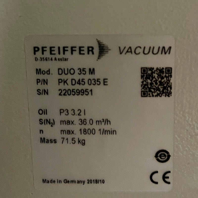 Pfeiffer Duo 35 M Vacuum Pump