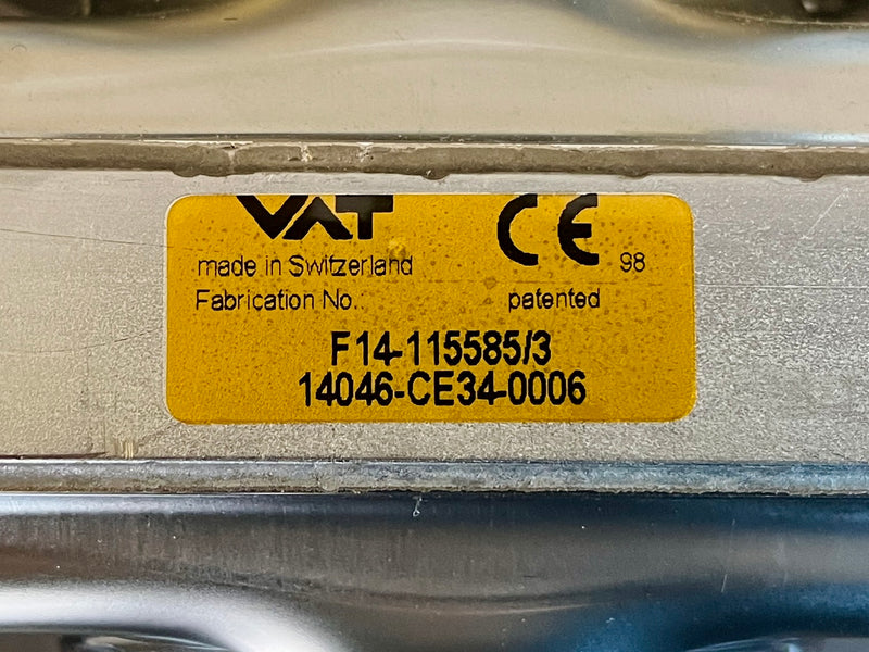 VAT F 14 115585 3 Gate Valve