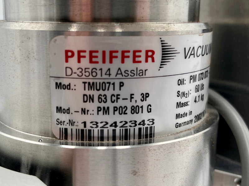 Pfeiffer Turbomolecular Vacuum Pump System