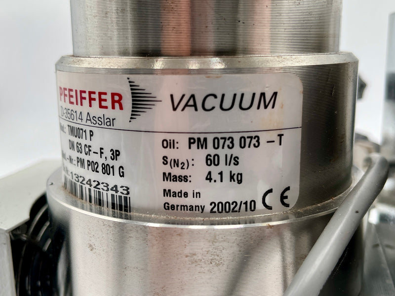 Pfeiffer Turbomolecular Vacuum Pump System