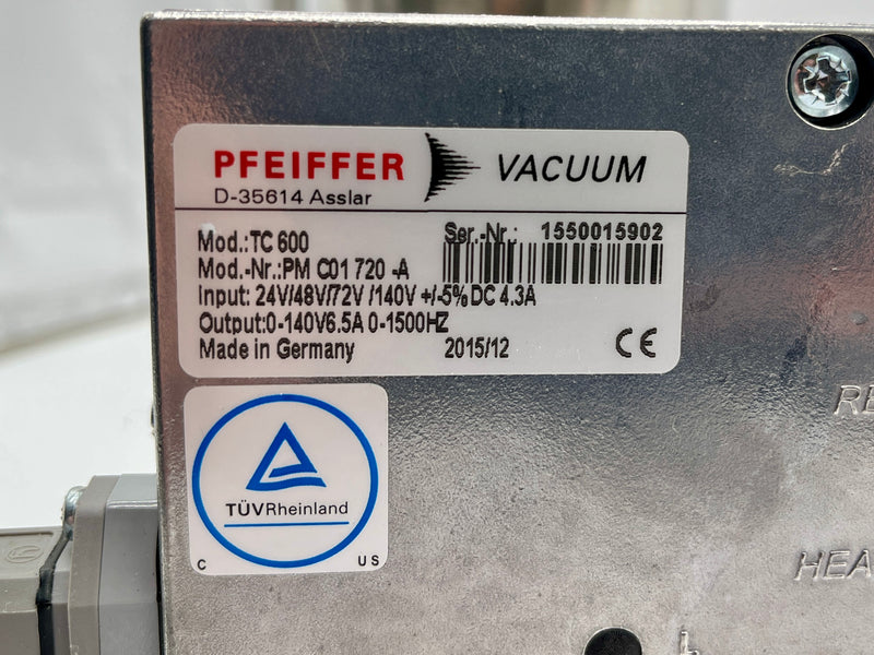 Pfeiffer Turbomolecular Vacuum Pump System