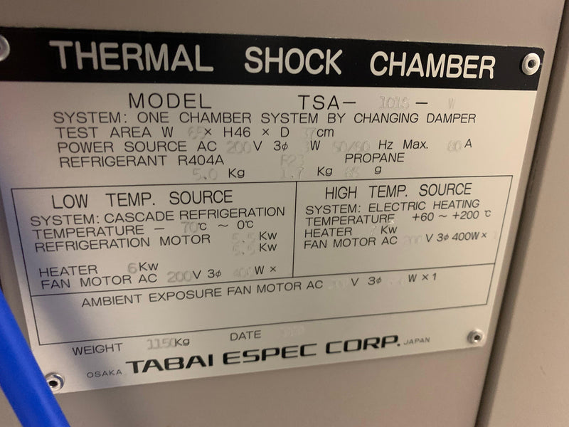 ESPEC TSA 101 S W Thermal Shock Chamber