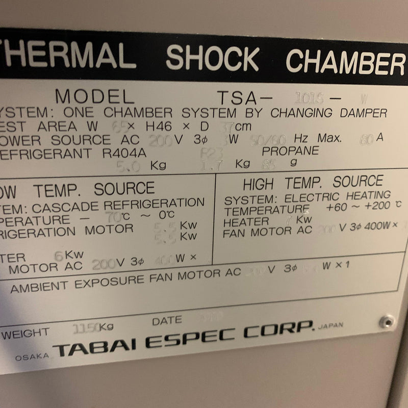 ESPEC TSA 101 S W Thermal Shock Chamber
