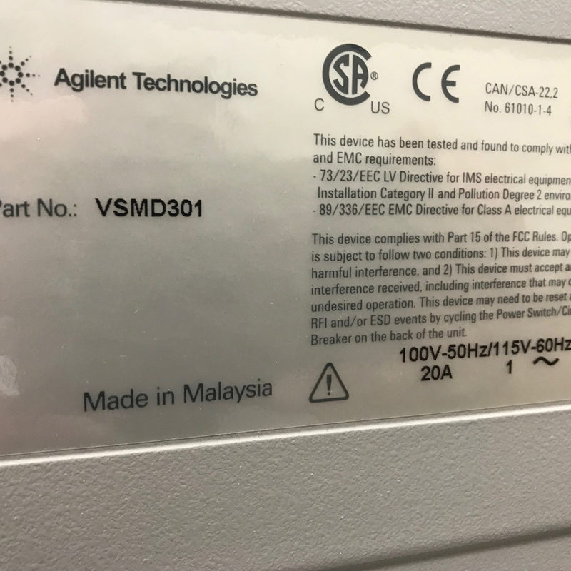Agilent VSMD 301 Vacuum Leak Detector