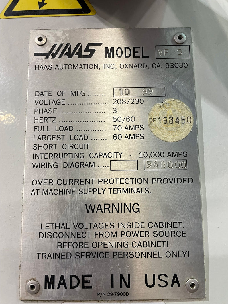 Haas VF 3 Vertical CNC