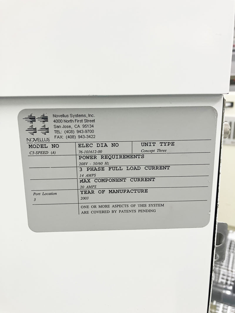 Lam / Novellus Concept Three Speed HDP-CVD (High-Density Plasma - Chemical Vapor Deposition)