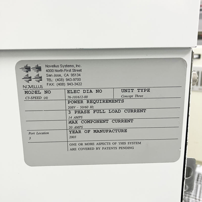 Lam / Novellus Concept Three Speed HDP-CVD (High-Density Plasma - Chemical Vapor Deposition)