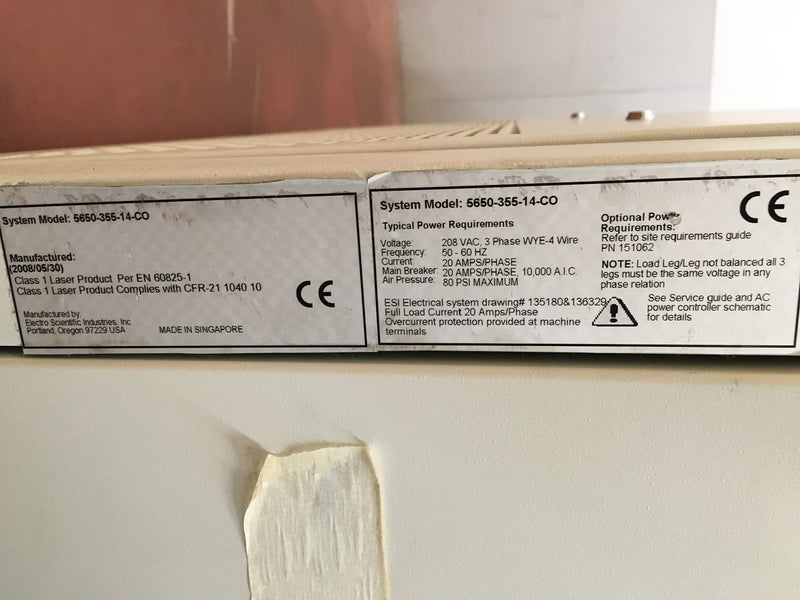 ESI ICP 5650 Laser Drilling Machine