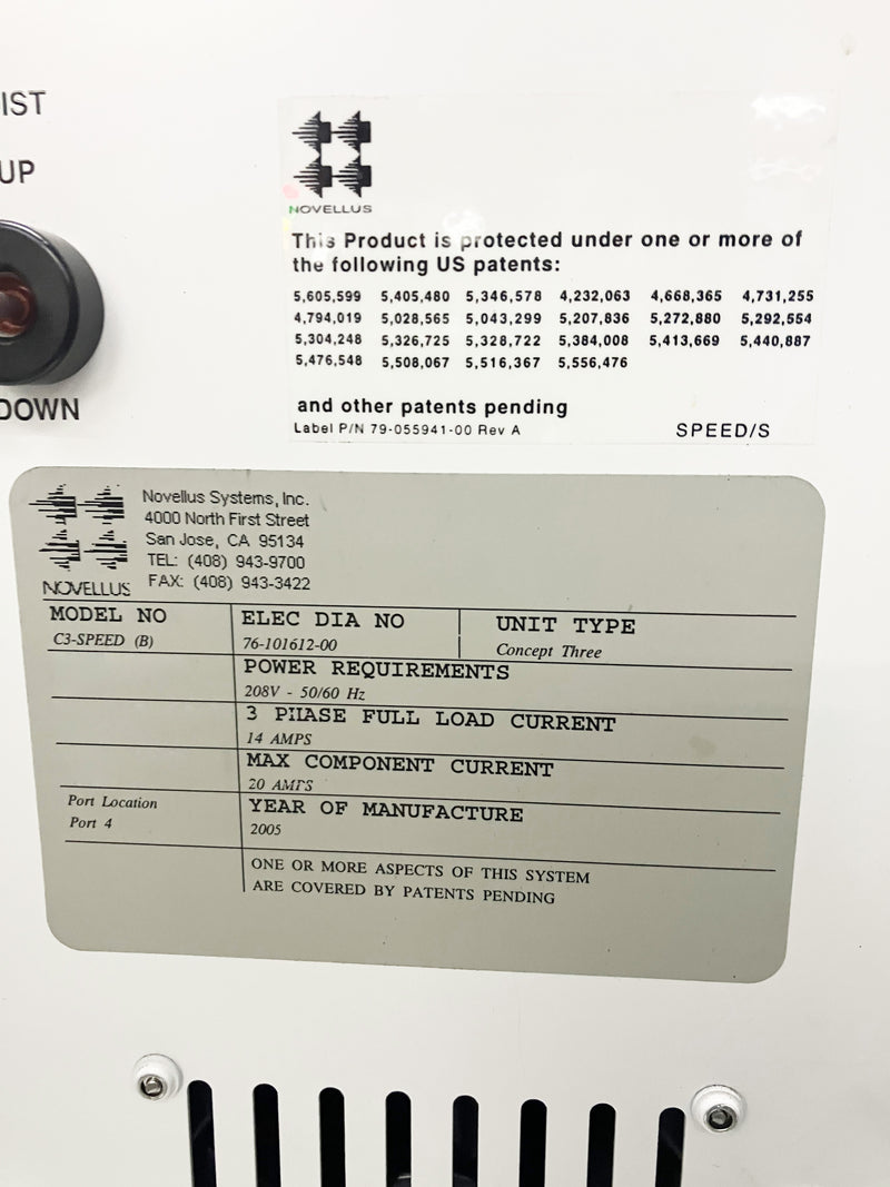 Lam / Novellus Concept Three Speed HDP-CVD (High-Density Plasma - Chemical Vapor Deposition)