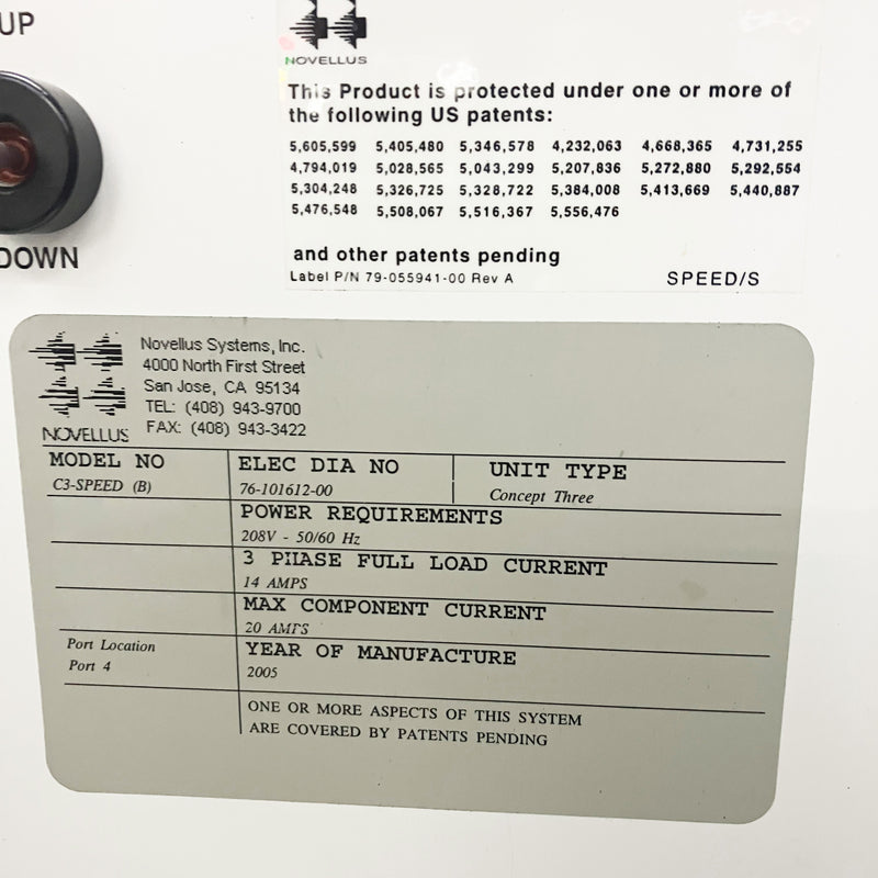 Lam / Novellus Concept Three Speed HDP-CVD (High-Density Plasma - Chemical Vapor Deposition)
