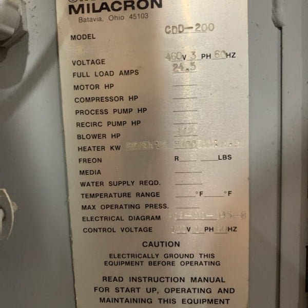 Milacron CDC 200 Dryer