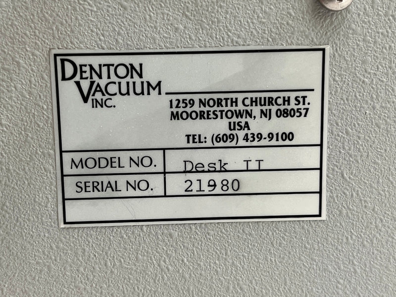 Denton Desk II Desktop Sputtering Unit