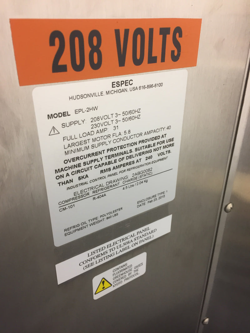 ESPEC EPL 2 HW Environmental Chamber
