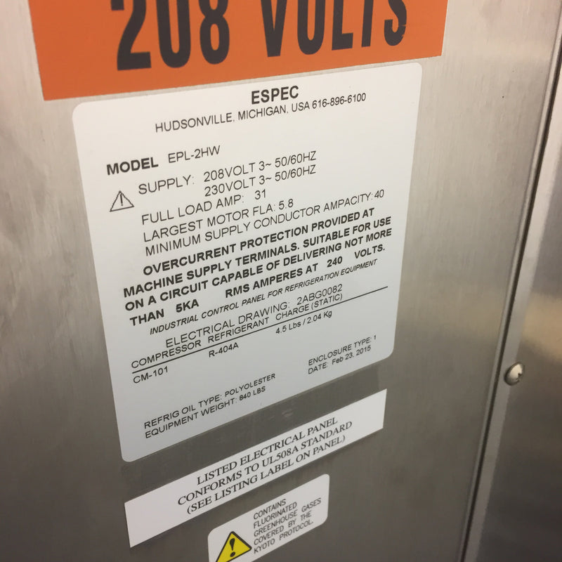 ESPEC EPL 2 HW Environmental Chamber