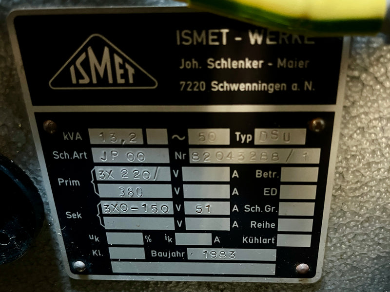 IBM ER 082 Z (155/45) Industrial Power Transformer / Variable AC Power Supply Cabinet