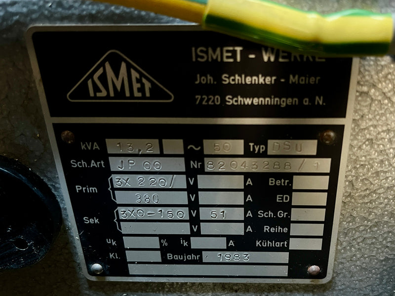 IBM ER 082 Z (155/45) Industrial Power Transformer / Variable AC Power Supply Cabinet