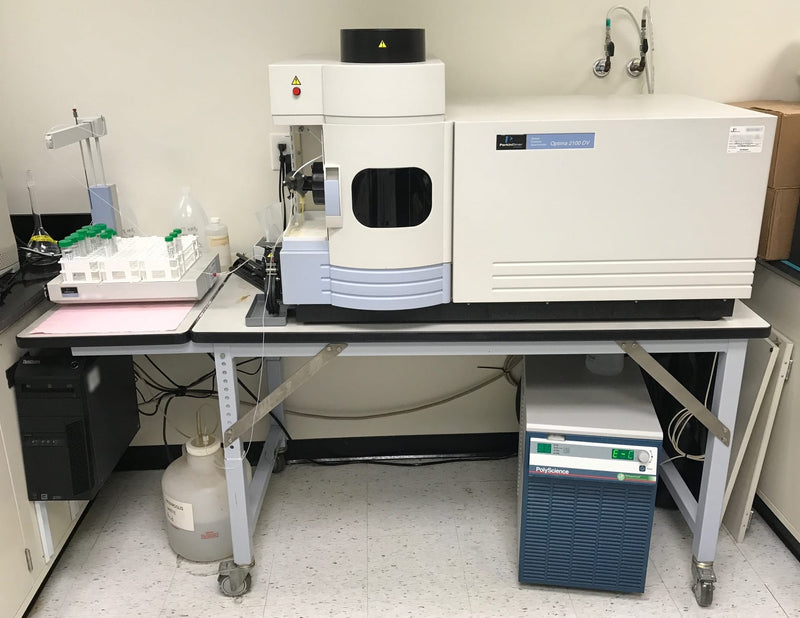 Perkin Elmer 2100 ICP-OES (Optical Emission Spectrometer)