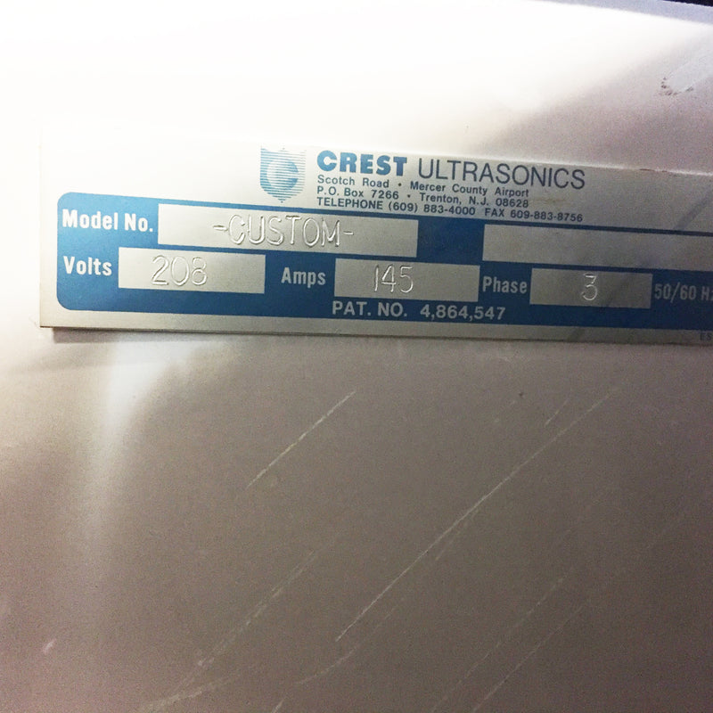 Crest Ultrasonics Tru-Sweep Genesis Cleaning system
