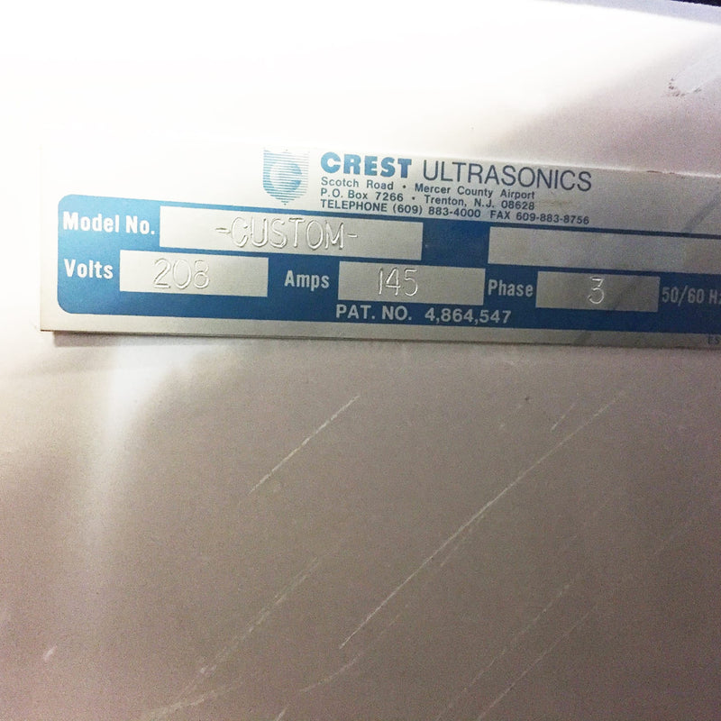 Crest Ultrasonics Aqueous Cleaning System