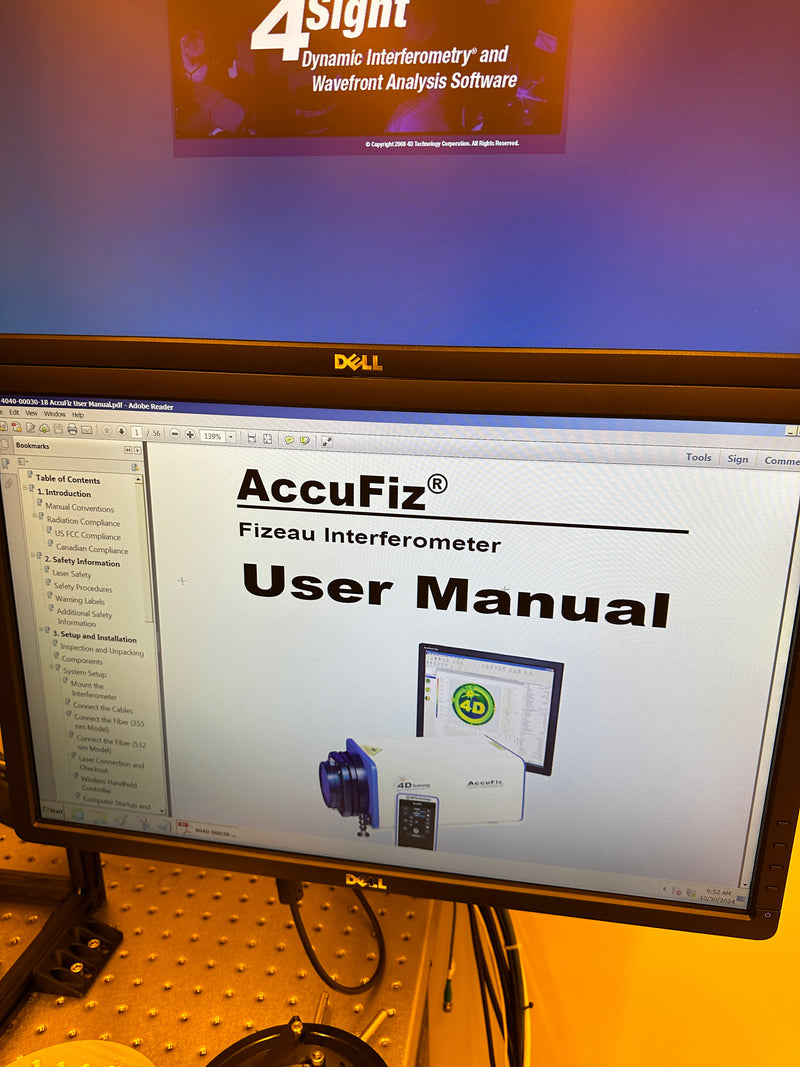 4D Technology Accufiz H 150 S Interferometer