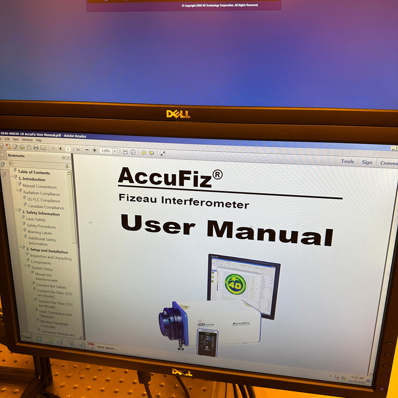 4D Technology Accufiz H 150 S Interferometer